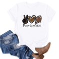 thumbnail image 1 of Blouses pour Femmes Mode pour Femmes Imprimé Manches Courtes Blouse Ample T-Shirt Drôle à Col Rond Hauts, 1 of 1