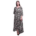 thumbnail image 1 of Bimba Kaftan Floral pour Femmes, Tenue d'Intérieur de Vacances, Robe Maxi, Couvre-Maillot de Plage - TG-3X, 1 of 5