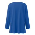 thumbnail image 5 of Breezora Tunique à Col Rond Oversize pour Femmes, Manches Longues, Chemise Rayée, Blouse Douce à Coupe Ample, Tenue Décontractée Décontractée, Confort Quotidien 2026, Taille M, Bleu, 5 of 5