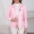 thumbnail image 2 of Gpaecead Polar Fleece Coat Ladies' Casual Colored Full Zip Multi Pocket Long Sleeved Fleece Jacket, 2 of 8