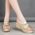 thumbnail image 1 of Dvkptbk Pantoufles pour Femmes Mode Femme Été Uni Bout Ouvert Décontracté Compensées à Plateforme Chaussures Sandales pour Dames Chaussures pour Femmes, 1 of 9