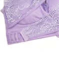 thumbnail image 4 of Women Front Cross Adjustable Side Buckle Lace Vest Wireless Sport Bra, 4 of 7