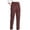 Wine, variant on Cameland Women's Solid Pocket Corduroy Pants Straight Elastic Waist Pants Casual High Waist Trousers