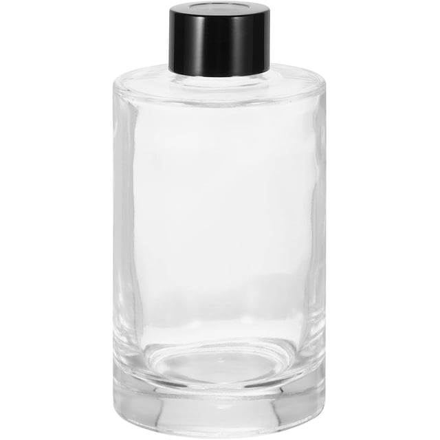 HARFINGTON 200ml/6.8oz Empty Glass Diffuser Bottle 4.9" x 2.5" Refillable Fragrance Accessories Aromatherapy Jar Container for Replacement Reed Diffuser DIY Home Bathroom Transparent