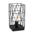 thumbnail image 1 of Simple Designs Black Geometric Square Metal Table Lamp, 1 of 4