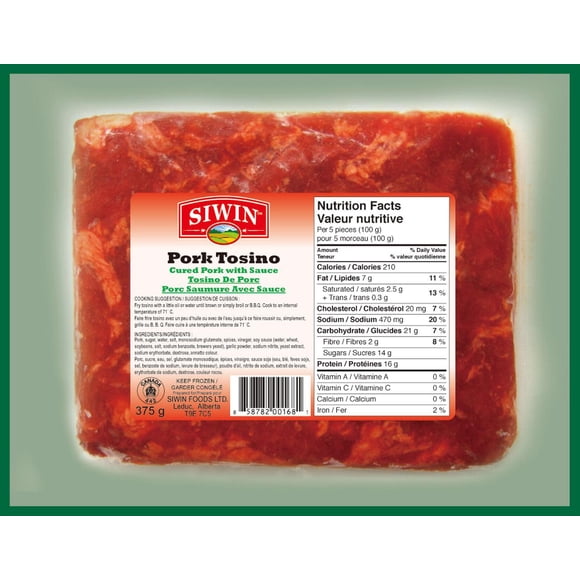 Siwin Frozen Pork Tocino with Traditional Filipino Taste, PRK TOS