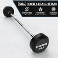 thumbnail image 2 of Synergee Fixed 50 lb Barbell – Pre Weighted Straight Bar, 2 of 6