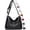 Black, variant on Crossbody Bags for Women - Soft Leather Multi-pocket Purses Shoulder Handbags with Adjustable Shoulder Strap,Purple