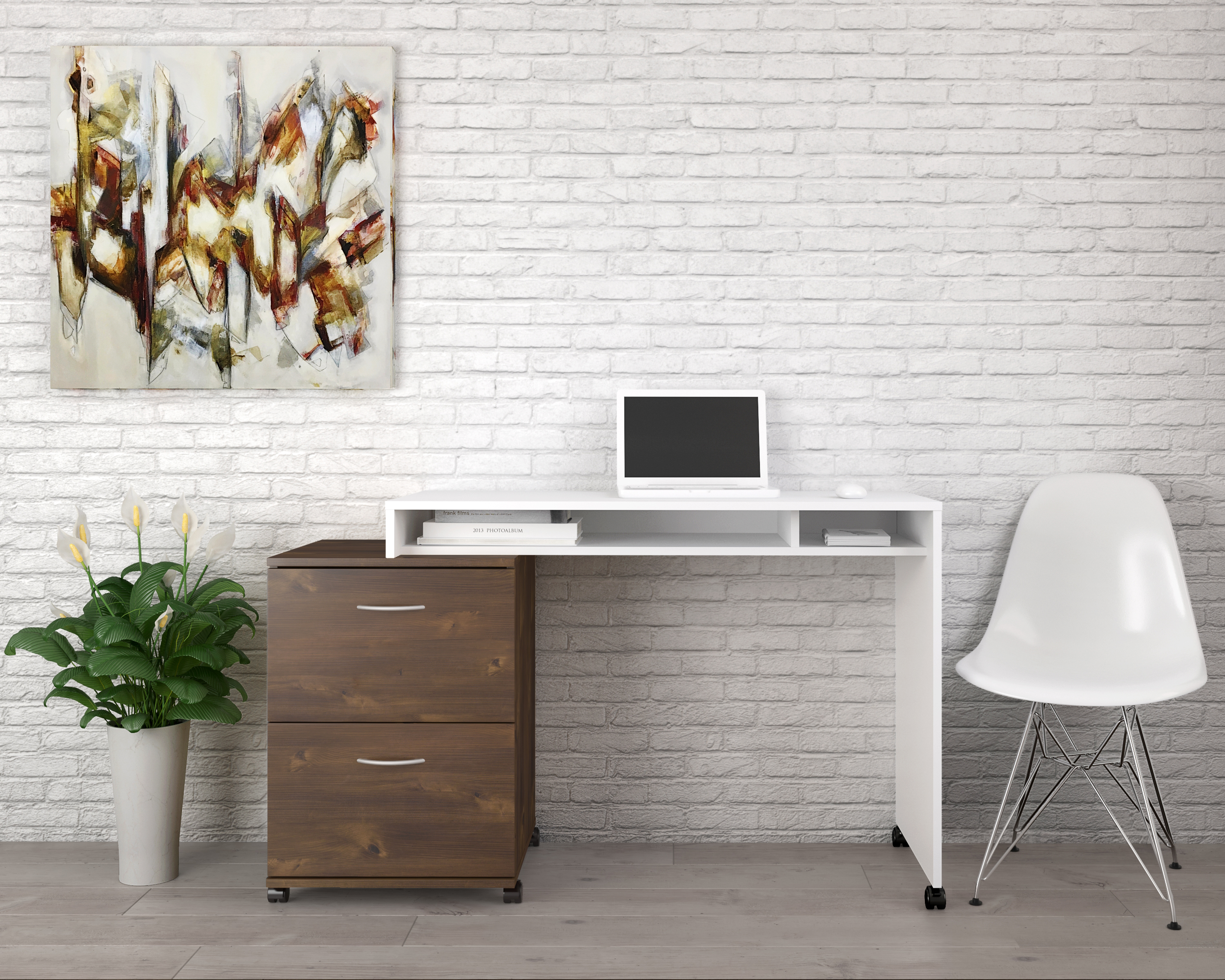 Nexera 2-Drawer Mobile File - Truffle #12093