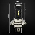 thumbnail image 3 of Replacement LED Lights Waterproof White 2pcs 60W Low Aluminum Alloy Beam Bulb Conversion DC 12V-24V H4 9003 High Durable, 3 of 12
