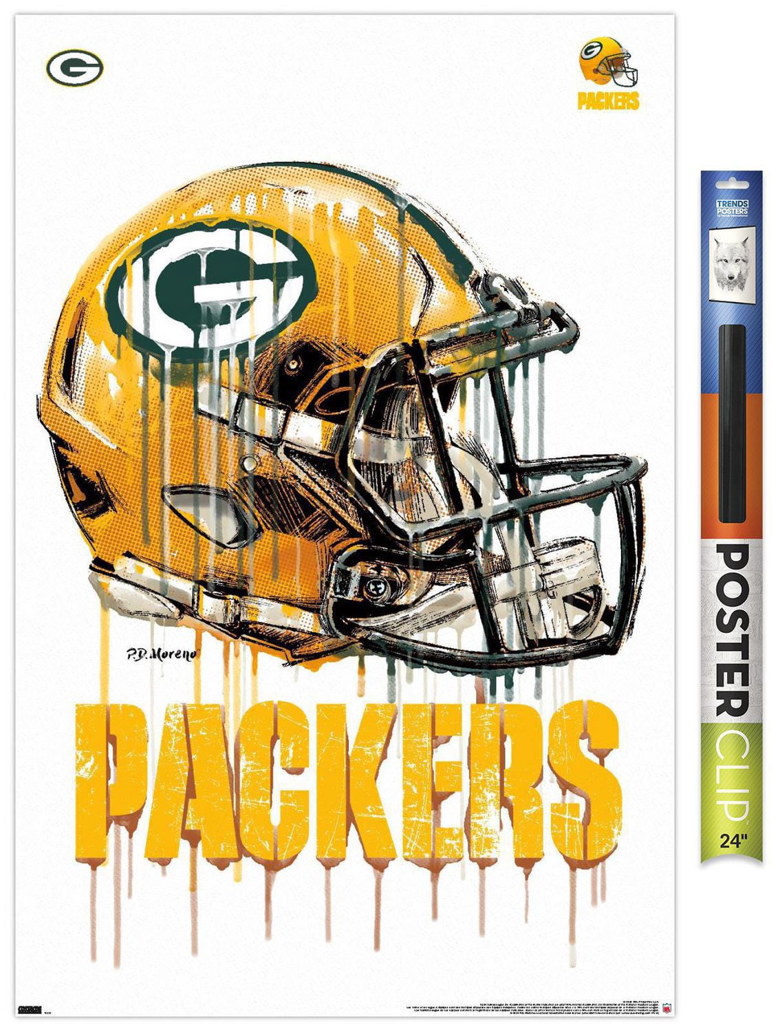 NFL Green Bay Packers - Drip Helmet 20 Wall Poster
