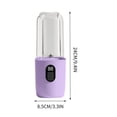thumbnail image 3 of USB Rechargeable Portable Juicer Cup 600ml Smart Electric Blender Cordless Personal Mini Blender with Safety Lock System for Home Office Outdoor Use Smoothie Maker with Powerful 200W Motor, 3 of 9