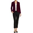 thumbnail image 2 of INSPIRE CHIC Blazer de Travail pour Femme Col à Revers Veste à Manches Longues Blazer de Complet Rouge Violacé m, 2 of 6