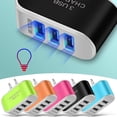 thumbnail image 1 of sdhkgrrt under $5 5Pcs USB Wall Charger, 3.1A Fast Charger Wall Adapter,3 Port USB Charger Block Multi Port Charger,Universal US Plug Power Adapter,Compact Travel Charger for Phones,High Speed, 1 of 9