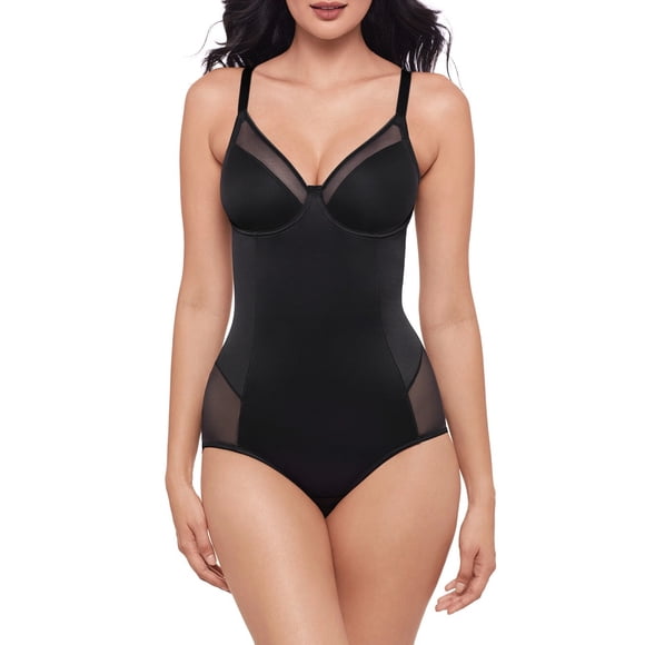 Miraclesuit Womens Sexy Sheer Shaping Bodysuit Black 40B - 2763