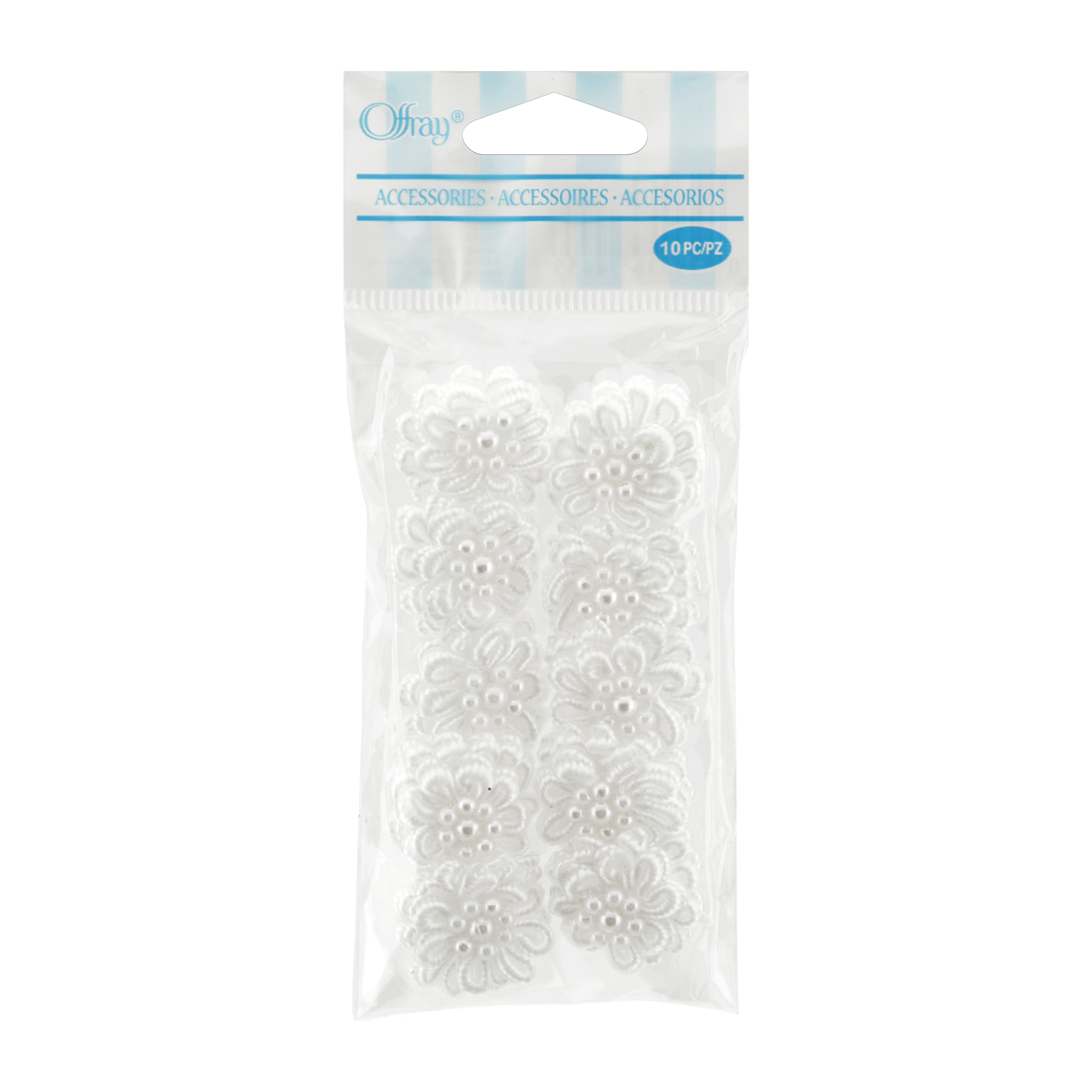 FLOWER PEARL VP WHT - FRENCH