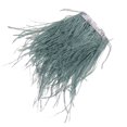 thumbnail image 1 of tredstone 1 Yard Dyed Ostrich Feather Fringe Trim Ribbon Embellishment Grey green, 1 of 8