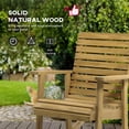 thumbnail image 4 of Outsunny Outdoor Rocking Chair Wooden Rocking Chair, Light Brown, 4 of 10