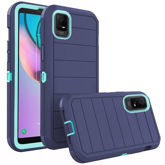 Asuwish Compatible with TCL Ion Z Phone Case Hybrid Rugged Shockproof Hard Protective Drop Proof Full Body Heavy Duty Mobile Cell Cover for TCL IonZ T501C T501L Women Men Blue