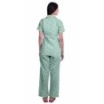 thumbnail image 4 of Moomaya Pyjama Chemise en Coton Imprimé Col à Encoche Tenue de Nuit Ensemble de Pyjama pour Femme, 4 of 6