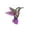 Purple, variant on Outdoor Wall Artmetal Hummingbird Wall Decoration Colorful Birds Art Fence Decorations Metal Birds Outdoor Wall Sculpture Hanging for Garden, Home Decoration, Party Decoration