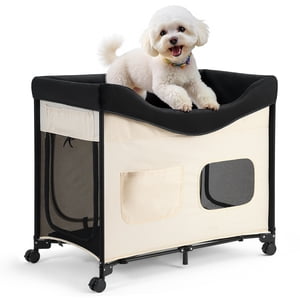 VEVOR Elevated Lounge Pet Bed pliable Bunk Dog Bed avec roues & Sacs latéraux XL