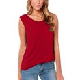 thumbnail image 1 of Timegard Camisoles pour Femmes Sans Manches à Col Rond Dos Nu Chandails Couleur Unie Hauts Décontractés Mode, 1 of 5