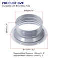 thumbnail image 2 of Unique Bargains 4 Inch Duct Connector Flange Pipe Exhaust Flange, Metal Inlet Outlet Fitting Duct Mounting Plate 4 Pack, 2 of 6