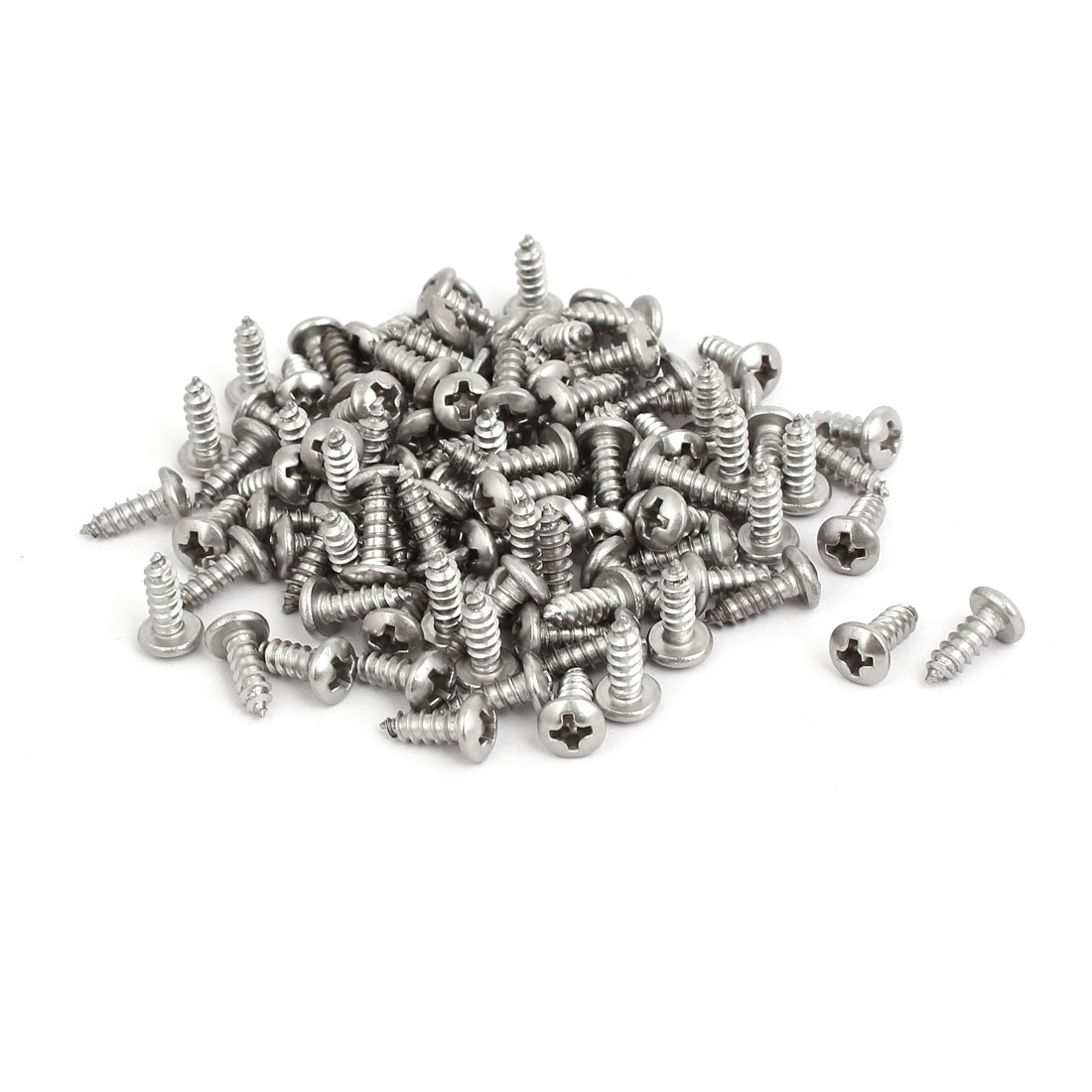 Unique Bargains Vis Autotaraudeuses Tête de Poêle en Acier Inoxydable 304 M3.5x10mm 100 Pcs