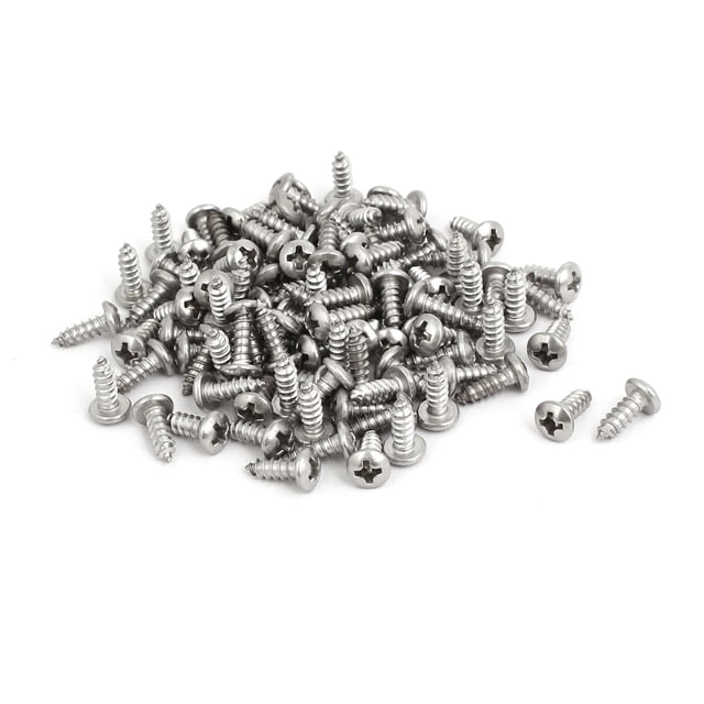 Unique Bargains Vis Autotaraudeuses Tête de Poêle en Acier Inoxydable 304 M3.5x10mm 100 Pcs
