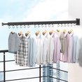 thumbnail image 2 of Zootealy Wall Mounted Clothes Hanger Rack Retractable Clothes Drying Rack Space-Saver Laundry Drying Rack,Collapsible for Laundry Balcony Mudroom Bedroom, 2 of 6