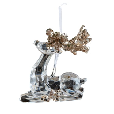 Bwiyojiz Décorations Décoration Maison de Noël Produits des Fêtes Paillettes Pendentif en Acrylique Flocon de Neige transparent Scène d'Arbre Accessoires de Décoration, Cadeaux pour Ami, Clair