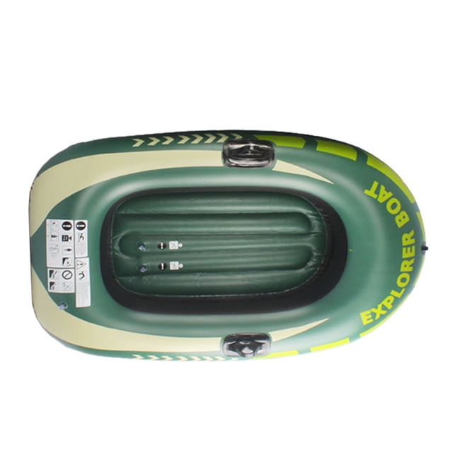PVC Summer Fun Boat, Inflatable PVC Canoe with 3 Chambers and Double Valves Great Addition for Lakes Beaches or Rivers