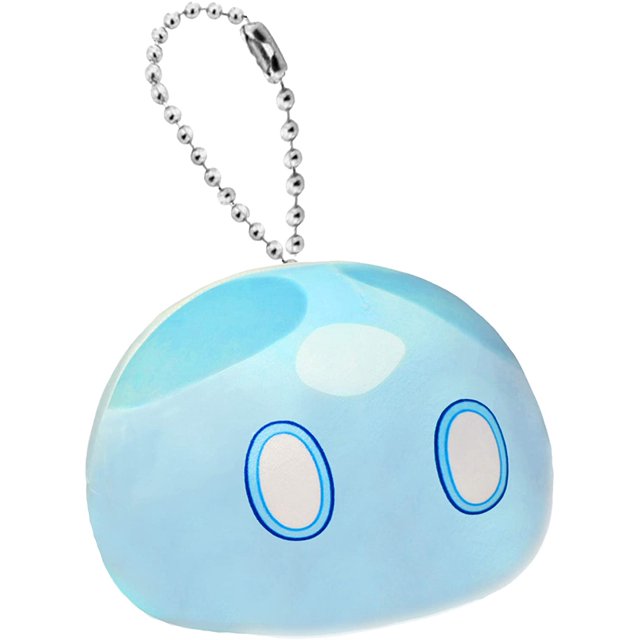 3.9” Slime Monster Plush Toy Plushie Stuffed Doll Soft Pillow Cosplay Props for Game Fans, 3.9” Keychain, Water