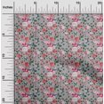 thumbnail image 2 of oneOone Tissu Polyester Spandex Gris Floraux Matériel de Robe Tissu Imprimé Tissu au Mètre 56 Pouces de Large, 2 of 4