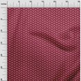 thumbnail image 2 of oneOone Tissu Jersey Coton Rouge Carmin Chevron Bandhani Matériel de Couture Tissu Imprimé au Mètre 58 Pouces de Large, 2 of 4
