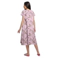 thumbnail image 2 of Moomaya Chemise de Nuit à Manches Courtes Imprimée pour Femmes, Patte de Boutonnage, Vêtement de Nuit, 2 of 5