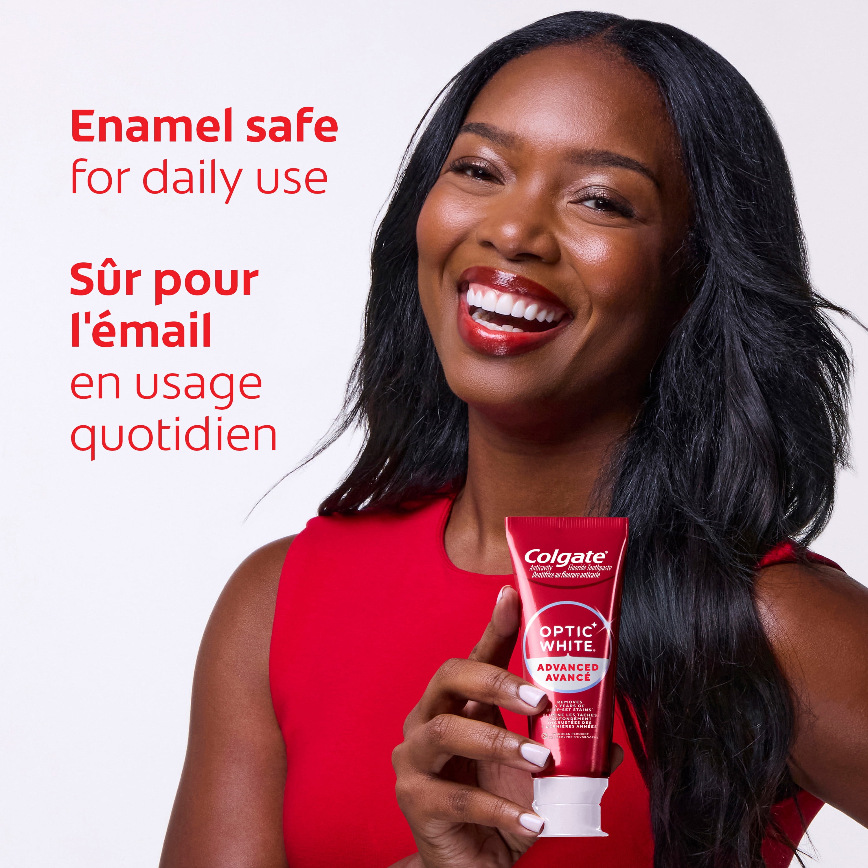 Colgate Optic White Avancé Blanc Éclatant Dentifrice au Fluorure, Menthe, 73 ml