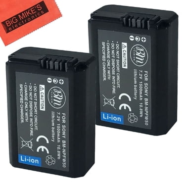 BM Premium 2 Pack of NP-FW50 Batteries for Sony Alpha Digital Cameras