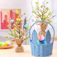 thumbnail image 2 of Lksixu Easter Baskets for Kids, Small Rattan Woven Easter Bunny Basket with Handle, Portable Lightweight Easter Eggs Hunting Basket Rustic Farmhouse Decorative Flower Basket Spring Decor for Home, 2 of 9