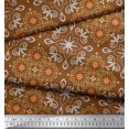 thumbnail image 3 of Soimoi Velvet Fabric Filigree Damask Print Sewing Fabric Yard 58 Inch Wide, 3 of 3