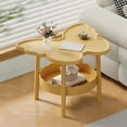 thumbnail image 1 of Birdeem Table Papillon, Table d'Appoint Portable avec Tablette de Rangement, Conception Multifonctionnelle à 2 Niveaux pour Salon, Chambre, Bureau, 1 of 9