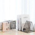 thumbnail image 4 of Triangular Iron Book Shelves Desktop Storage bookshelf; Triangular book rack; Rack Shelf File Magazine Storage Box Iron Bookcase, 4 of 8