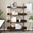thumbnail image 4 of vidaXL Bookcase 4-Tier Smoked Oak 39.4"x13"x57.3" Engineered Wood, 4 of 6