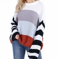 thumbnail image 2 of RKSTN Sweaters for Women Fashion Long Sleeves Round Neck Color Matching Loose Tops Blouse Knitted Sweater Fall Sweaters, 2 of 5