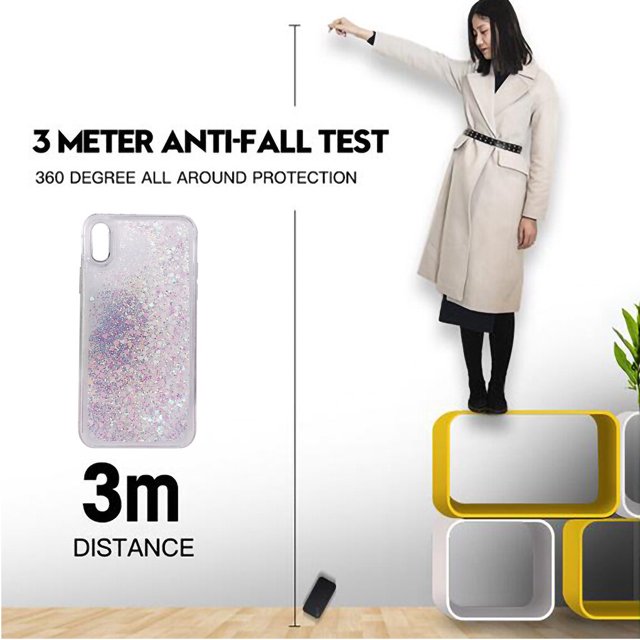 pitrice Phone Case Shockproof TPU Phone Cover Glitter Cellphone Protector, Replacement for Samsung A71, White