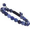 thumbnail image 1 of Massive Beads Natural Healing Power Gemstone Crystal Beads Unisex Adjustable Macrame Bracelets 8mm - Style35, 1 of 1