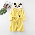 thumbnail image 1 of LSLJS Boys Girls Robe Kids Flannel Hooded Bathrobe Sleepwear Toddler Plush Robes With Belt, Kids Robe, 1 of 3