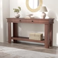 thumbnail image 1 of Kojooin Table Console d'Entrée de 54 Pouces avec Tiroirs, Table de Sofa en Bois avec Tablette de Rangement Ouverte, Table d'Entrée Style Ferme pour Couloir, Salon Ou Vestibule, 1 of 8