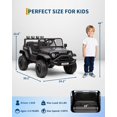thumbnail image 3 of Royalbelle 12V Electric Ride On Truck with Remote Control Ride On Toy Gift for Boys & Girls Bluetooth Music Player LED Lights for 3-6 Years,Black, 3 of 7
